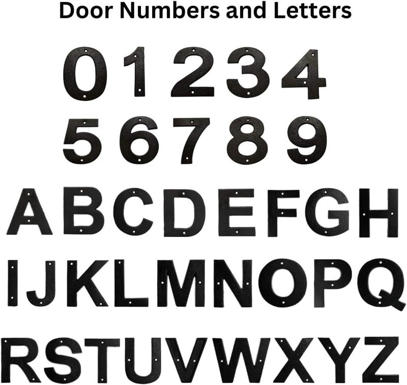 Pristine Address Numbers for House - House Numbers for Outside - Cast Iron 5 Inch Black House Numbers & Mailbox Numbers : Door Number 6 - Image 4